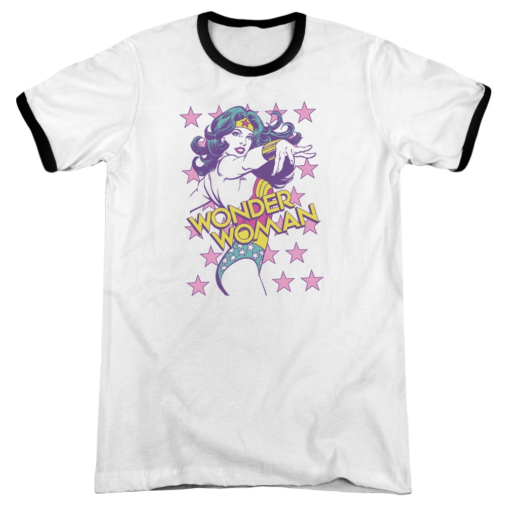 DC Comics Valiant Adult Ringer T-Shirt White/Black - Walmart.com