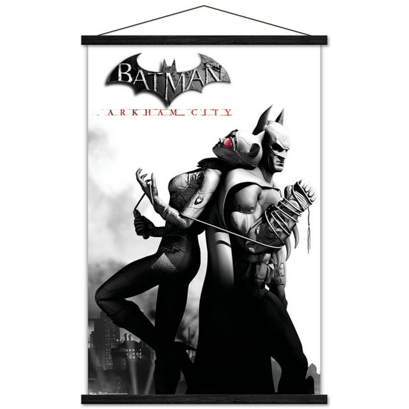 DC Comics Video Game - Arkham City - Catwoman Wall Poster with Wooden Magnetic Frame, 22.375" x 34"