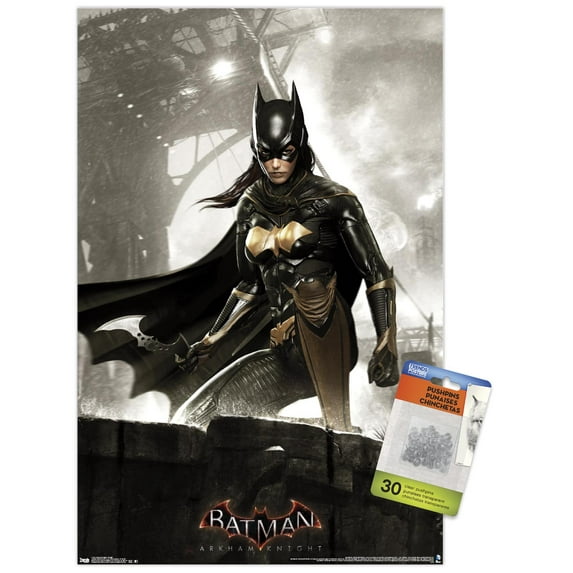 DC Comics Video Game - Arkham Knight - Batgirl Wall Poster with Push Pins, 14.725" x 22.375"