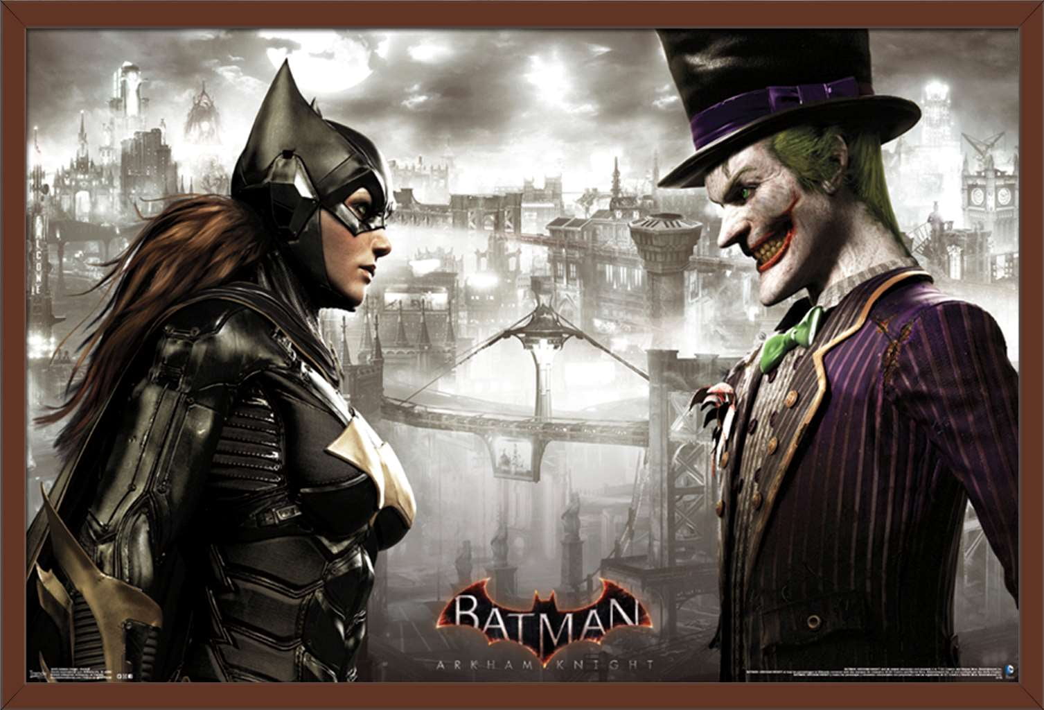 DC Comics Video Game - Arkham Knight - Faceoff Wall Poster, 22.375" x 34", Framed