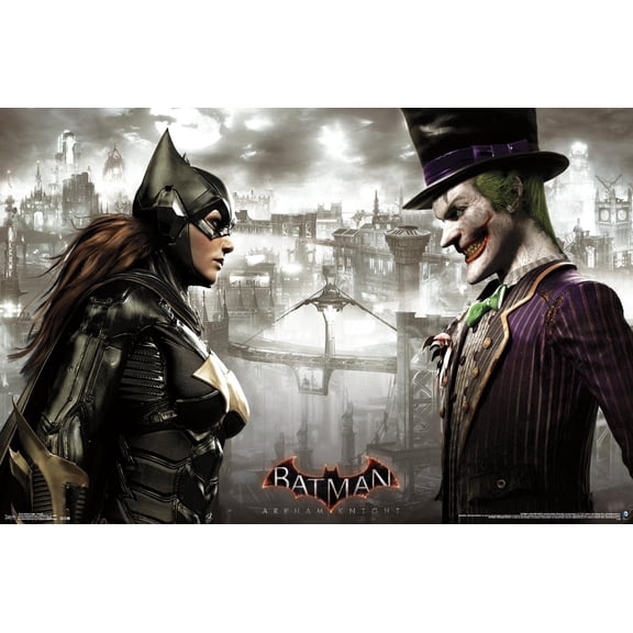 DC Comics Video Game - Arkham Knight - Faceoff Wall Poster, 22.375" x 34", Framed