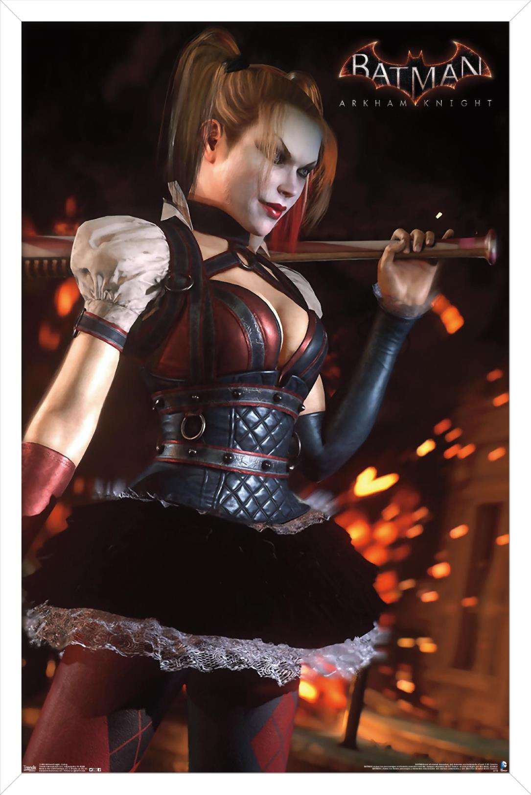 DC Comics Video Game - Arkham Knight - Harley Quinn Wall Poster, 14.725" x 22.375", Framed