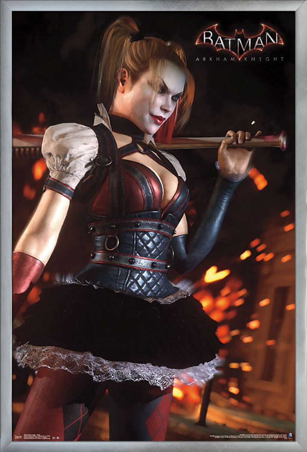DC Comics Video Game - Arkham Knight - Harley Quinn Wall Poster, 22.375" x 34", Framed