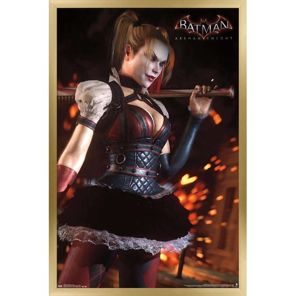 DC Comics Video Game - Arkham Knight - Harley Quinn Wall Poster, 22.375" x 34", Framed