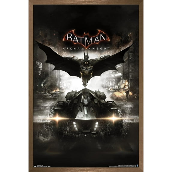 DC Comics Video Game - Arkham Knight - Key Art Wall Poster, 14.725" x 22.375", Framed