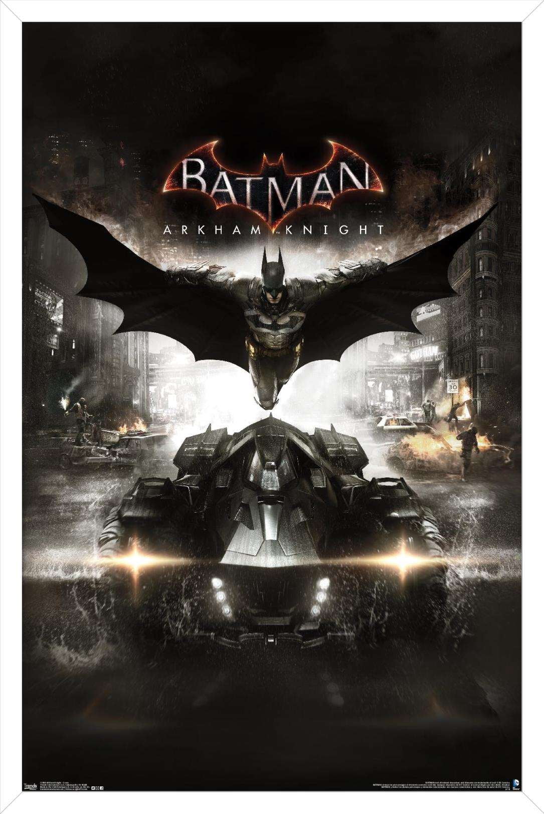 DC Comics Video Game - Arkham Knight - Key Art Wall Poster, 14.725" x 22.375", Framed