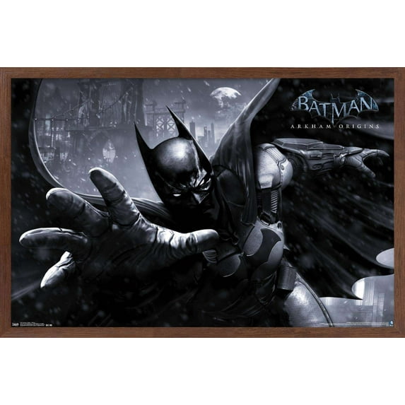 DC Comics Video Game - Arkham Origins - Batman Wall Poster, 14.725" x 22.375", Framed