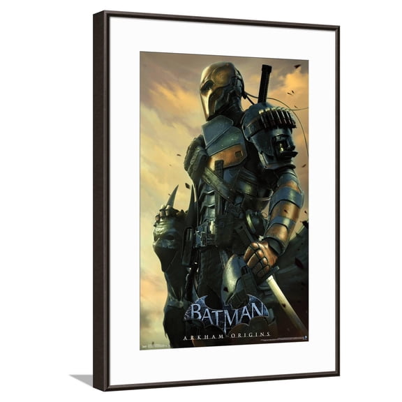 DC Comics Video Game Arkham Origins - Deathstroke Canvas Wall Poster, 14.725" x 22.375"