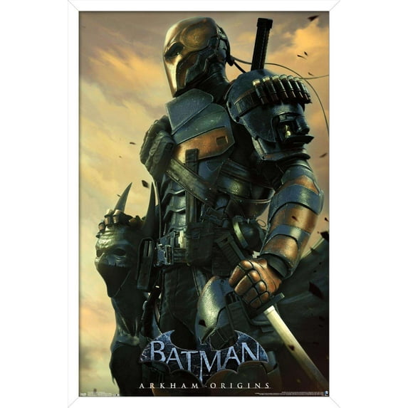 DC Comics Video Game - Arkham Origins - Deathstroke Wall Poster, 14.725" x 22.375", Framed