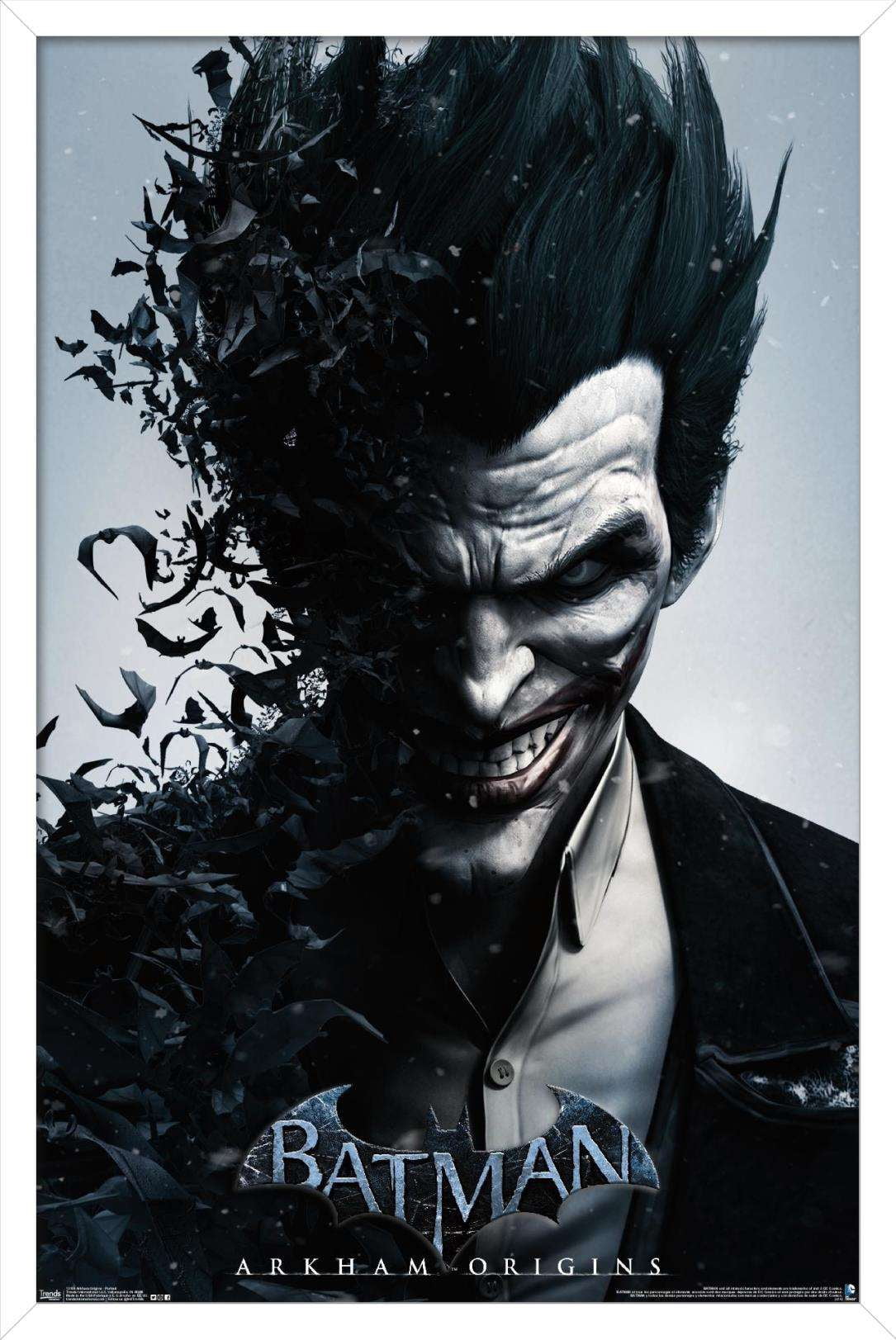 DC Comics Video Game - Arkham Origins - Portrait Wall Poster, 14.725" x 22.375", Framed