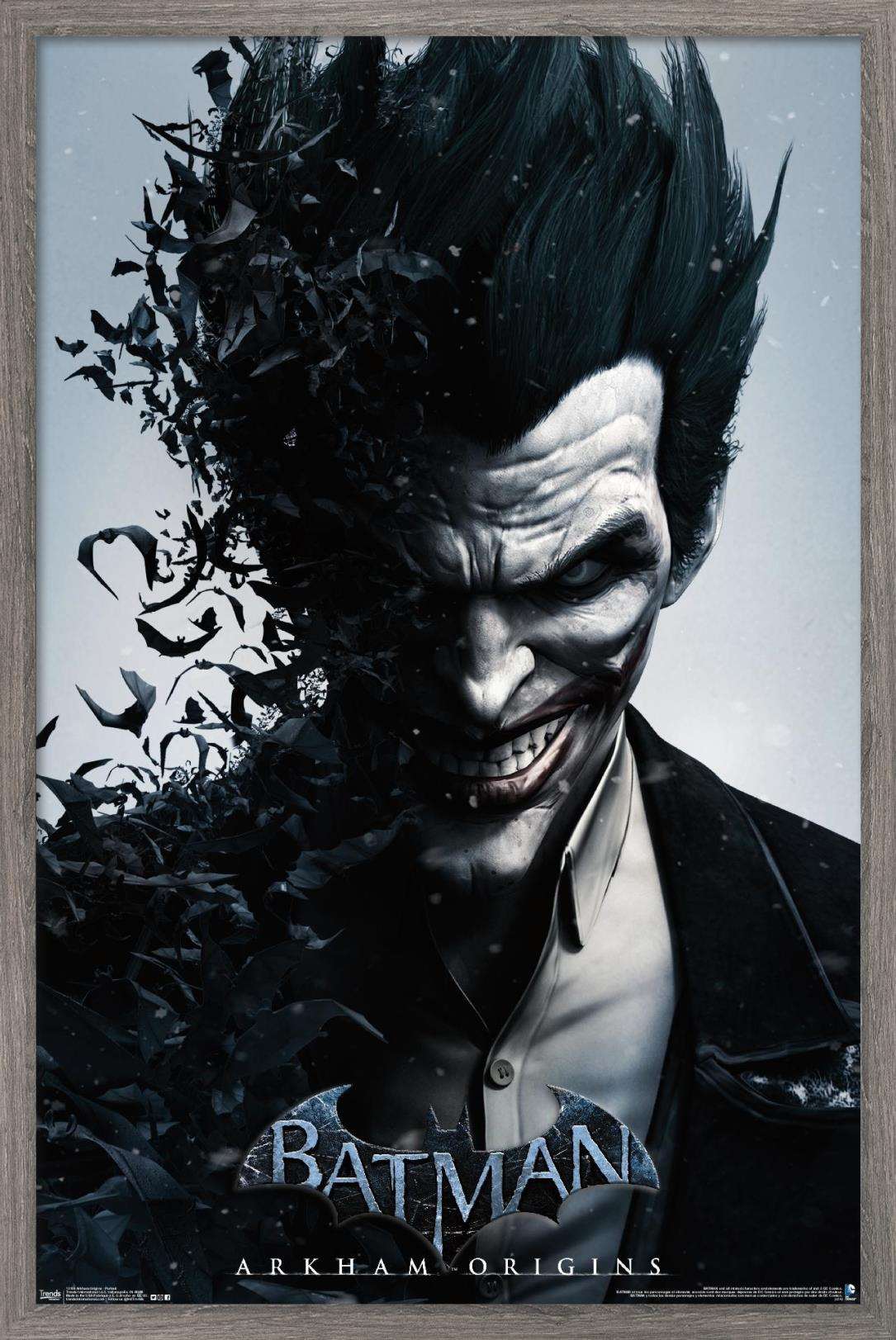 DC Comics Video Game - Arkham Origins - Portrait Wall Poster, 22.375" x 34", Framed