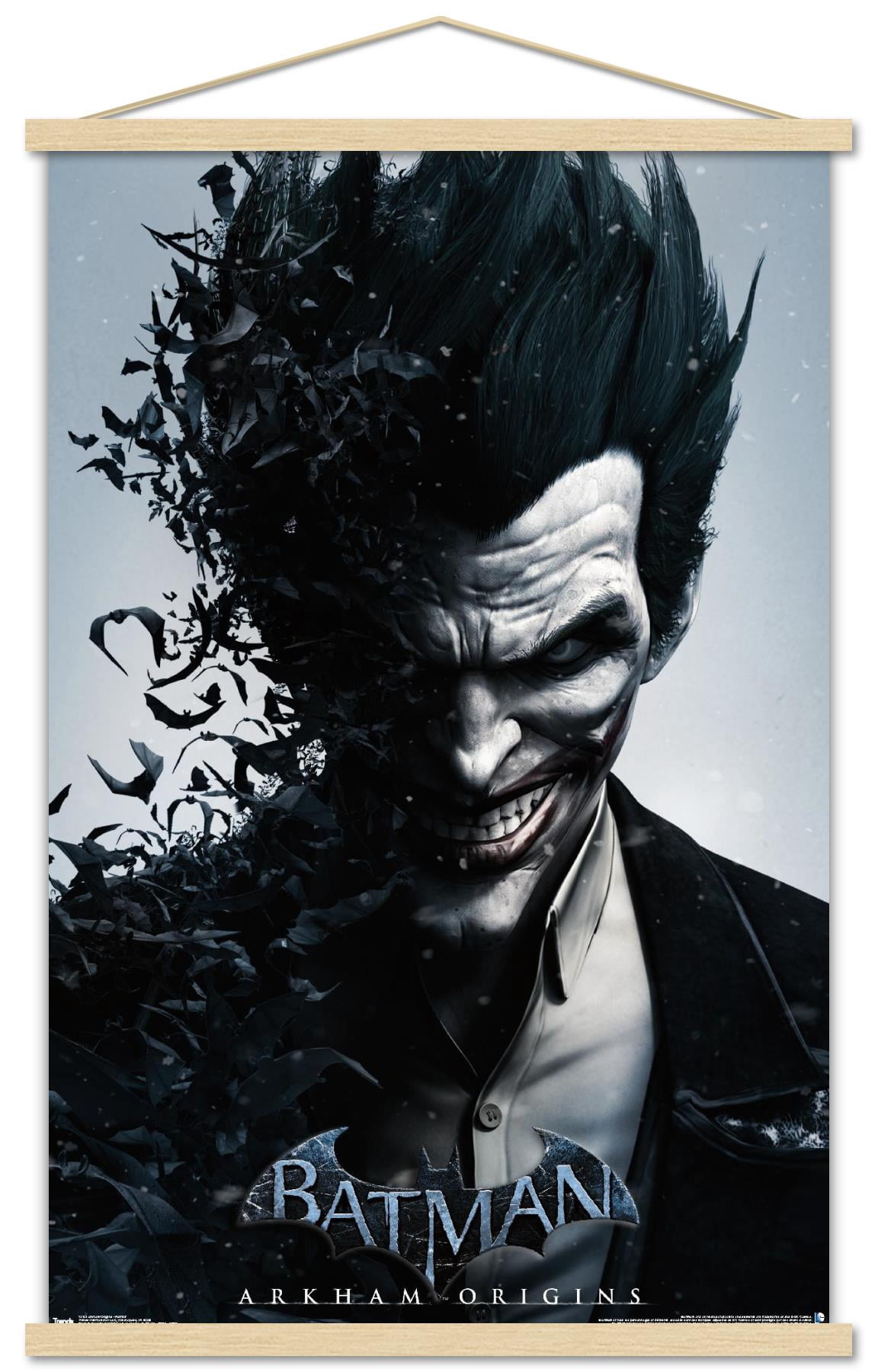 DC Comics Video Game - Arkham Origins - Portrait Wall Poster with Wooden Magnetic Frame, 22.375" x 34"