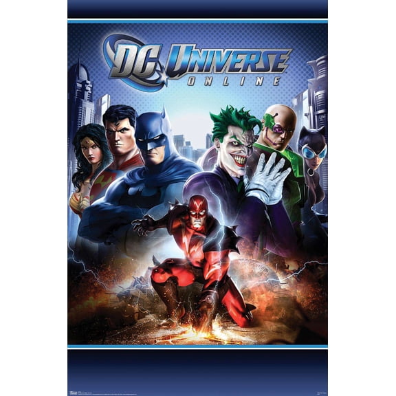 DC Comics Video Game - DC Universe Online - Key Art Wall Poster, 14.725" x 22.375"