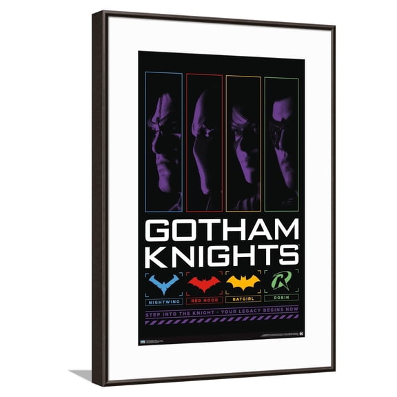 DC Comics Video Game Gotham Knights - Step In Canvas Wall Poster, 14.725" x 22.375"