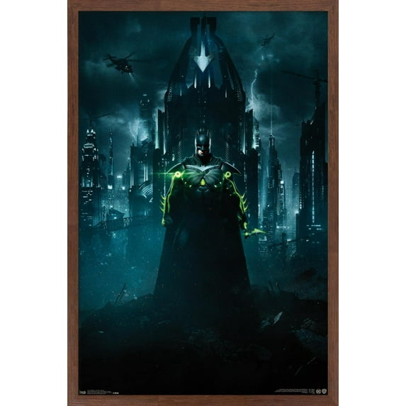 DC Comics Video Game - Injustice: Gods Among Us 2 - Batman Key Art Wall Poster, 14.725" x 22.375", Framed