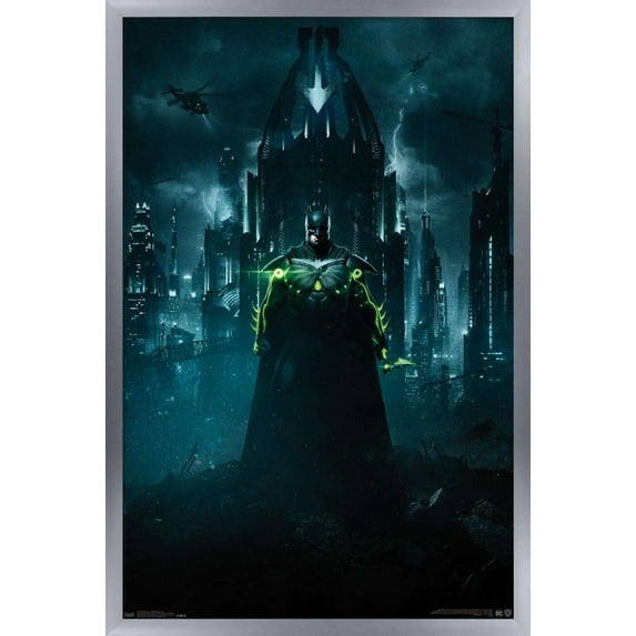 DC Comics Video Game - Injustice: Gods Among Us 2 - Batman Key Art Wall Poster, 14.725" x 22.375", Framed