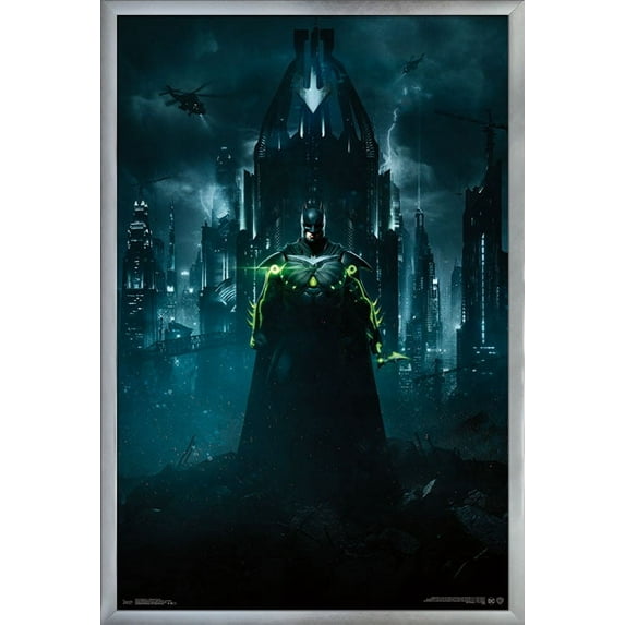 DC Comics Video Game - Injustice: Gods Among Us 2 - Batman Key Art Wall Poster, 22.375" x 34", Framed