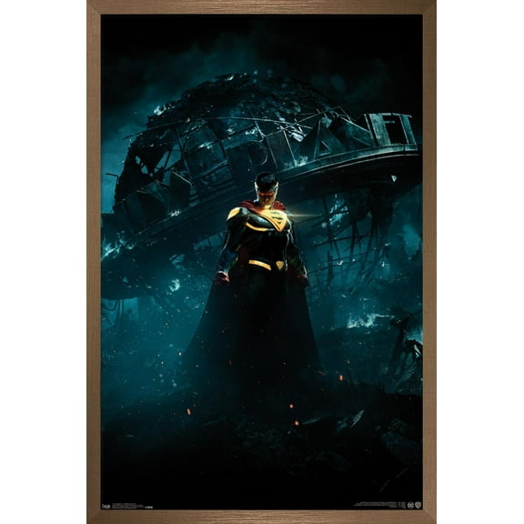 DC Comics Video Game - Injustice: Gods Among Us 2 - Superman Key Art Wall Poster, 22.375" x 34", Framed