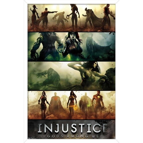 DC Comics Video Game - Injustice: Gods Among Us - Bane Wall Poster, 14.725" x 22.375", Framed