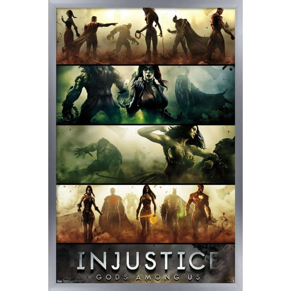 DC Comics Video Game - Injustice: Gods Among Us - Bane Wall Poster, 14.725" x 22.375", Framed