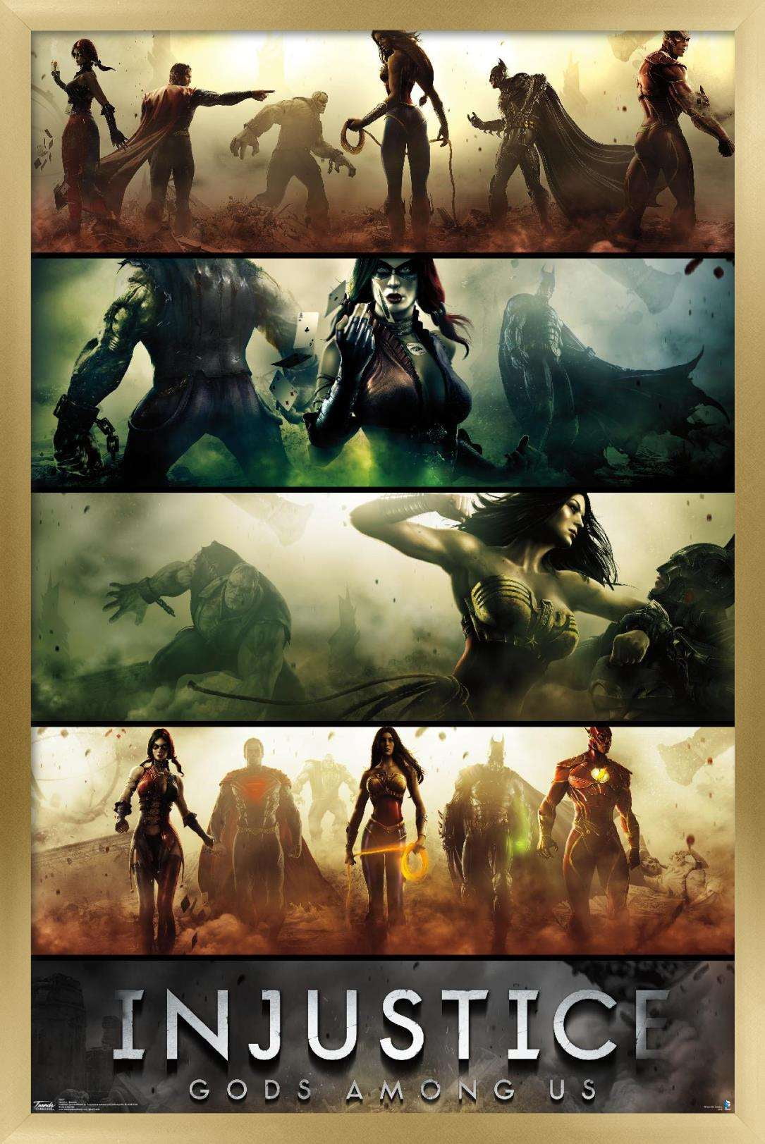DC Comics Video Game - Injustice: Gods Among Us - Bane Wall Poster, 22.375" x 34", Framed