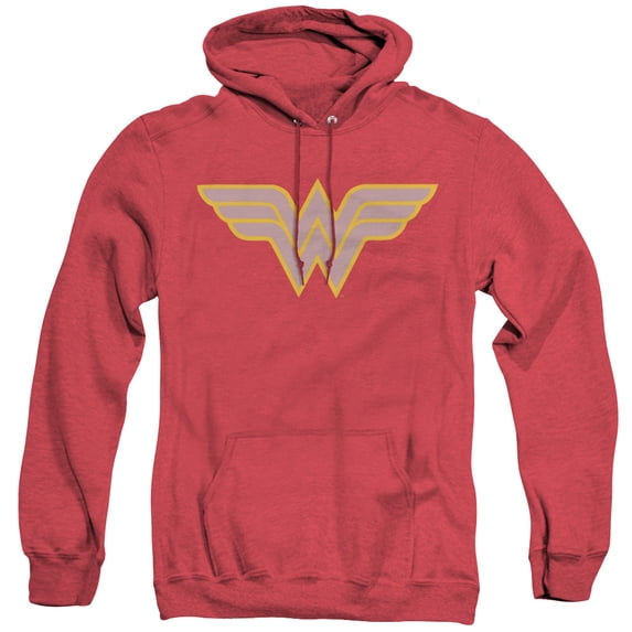 DC Comics WW Logo Adult Heather Hoodie Sweatshirt