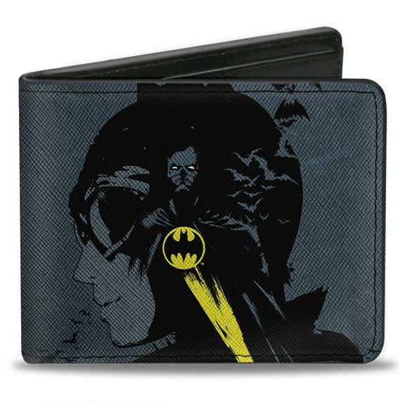 DC Comics Wallet, Bifold, Catwoman Batman Harley Quinn Joker Multi Color, Vegan Leather