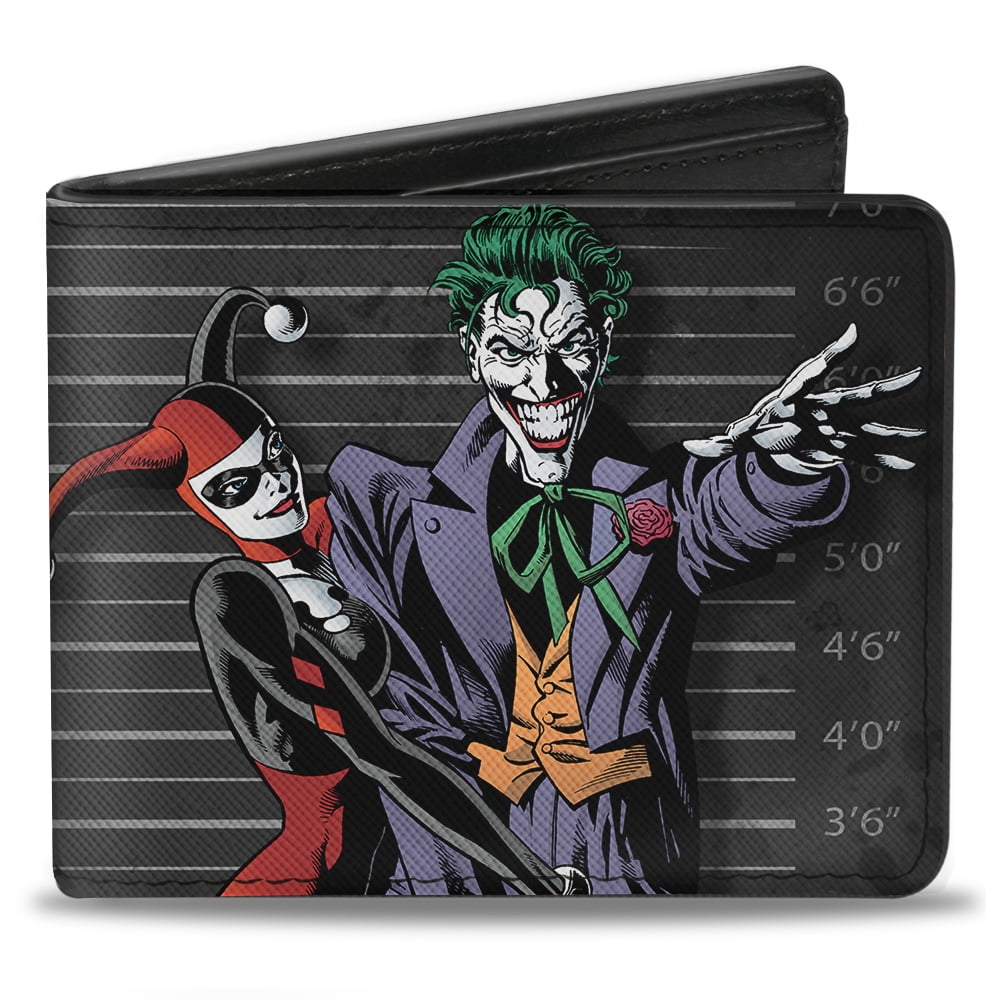 Mens Joker Wallets Bifold Vegan Leather