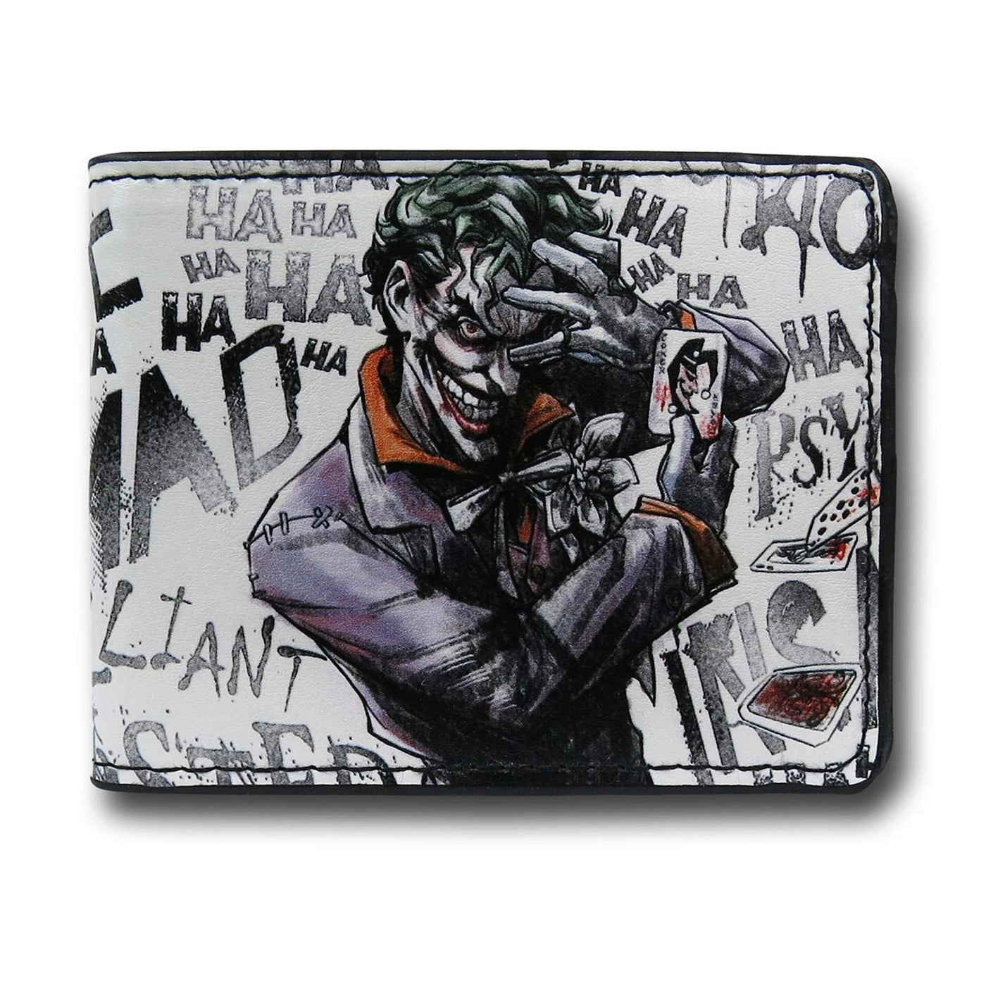 DC Comics Wallet, Bifold, Joker Brilliant Twisted Insane Mad DC Comics Wallet, Bifold, Joker Brilliant Twisted Insane Mad
