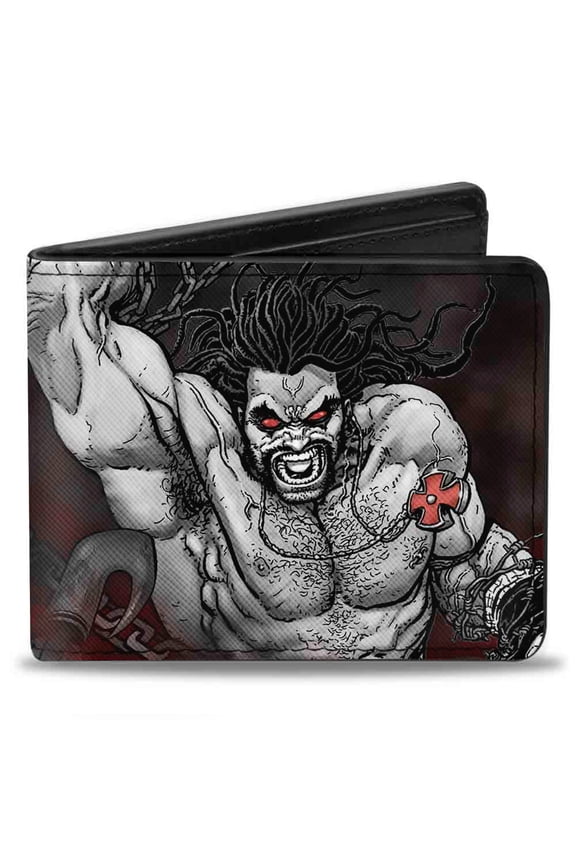 DC Comics Wallet, Bifold, Lobo Action Pose Justice League Forever Evil Issue 23.2 Cover, Vegan Leather