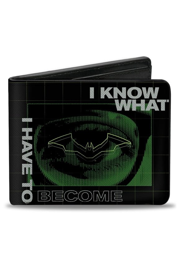 DC Comics Wallet, Bifold, The Batman Movie Riddler I Know What I Have to Become Quote, Vegan Leather
