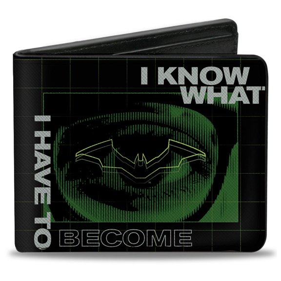 DC Comics Wallet, Bifold, The Batman Movie Riddler I Know What I Have to Become Quote, Vegan Leather