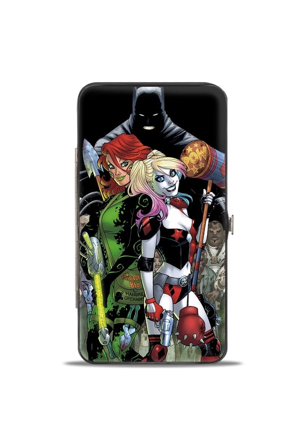 DC Comics Wallet, Hinged, Harley Quinn Issue 3 Poison Ivy Cover Pose Batman Shadow, Vegan Leather