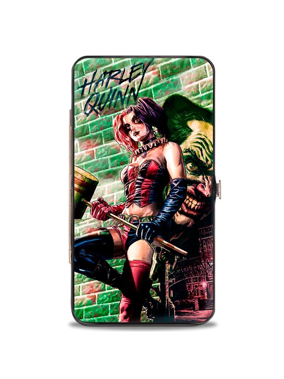 DC Comics Wallet, Hinged, Secret Origins Issue 4 Cover Harley Quinn Joker Arkham Asylum, Vegan Leather