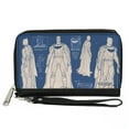 thumbnail image 1 of DC Comics Wallet, Zip Around, Batman Blueprint Tech Poses Blues White, Vegan Leather, 1 of 7