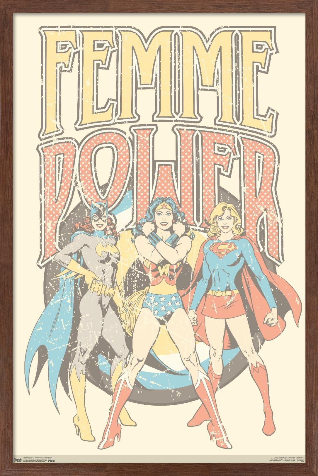 DC Comics - Women Of DC - Femme Power Wall Poster, 14.725" x 22.375", Framed