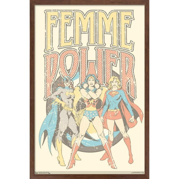DC Comics - Women Of DC - Femme Power Wall Poster, 14.725" x 22.375", Framed