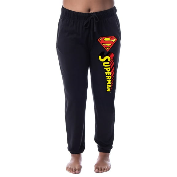 DC Comics Womens' Superman Logo Icon Classic Jogger Sleep Pajama Pants