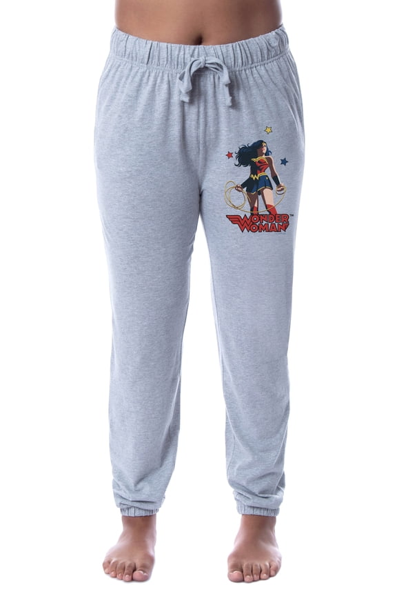 DC Comics Womens' Wonder Woman Character Jogger Sleep Pajama Pants