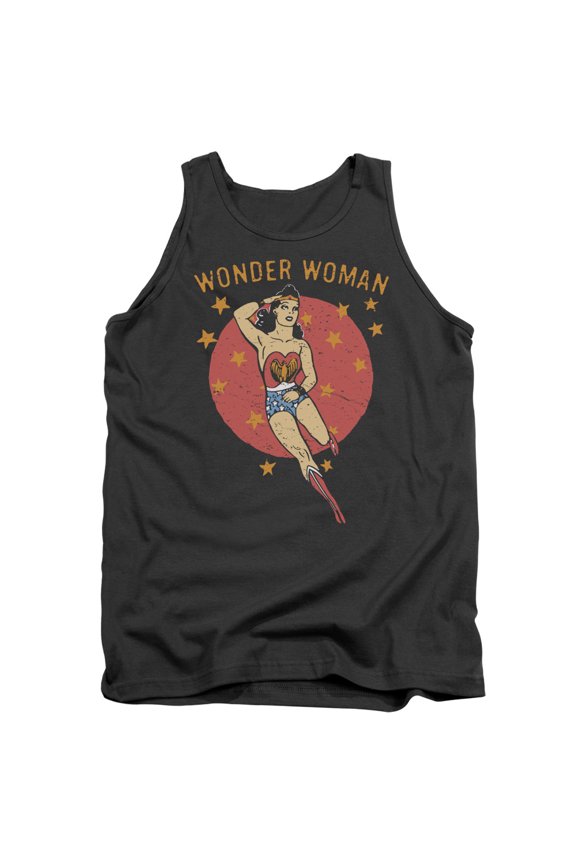 DC Comics Wonder Circle Adult Tank Top Charcoal