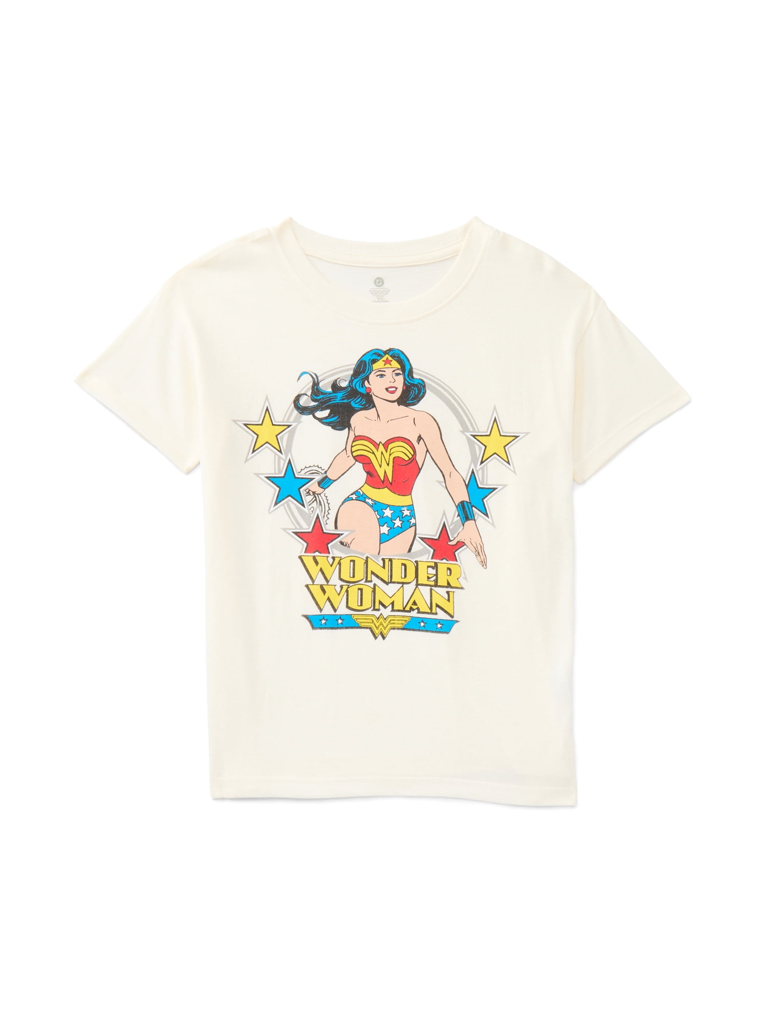DC Comics Toddler Girls' Wonder Woman Graphic Tee with Short Sleeves, Sizes 12M-5T