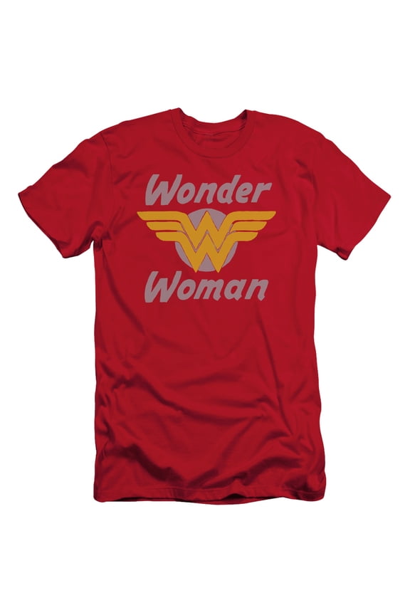DC Comics Wonder Wings S/S Adult 30/1 T-Shirt Red