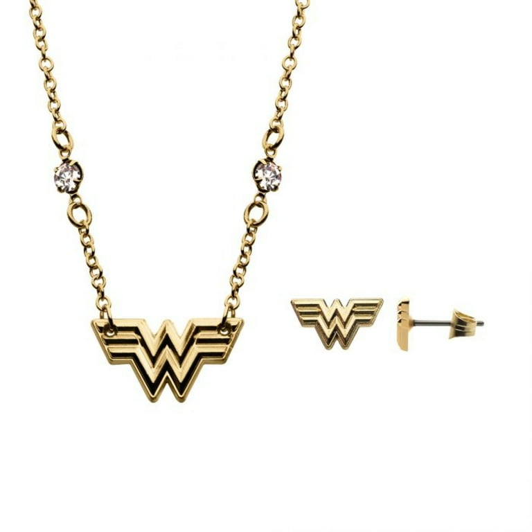 DC Comics Wonder Woman 1984 Necklace and Earrings Set