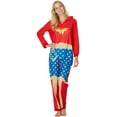thumbnail image 1 of DC Comics Wonder Woman 1PC Womens' Costume Hooded Pajama Union Suit Lounge Sleepwear, 1 of 4