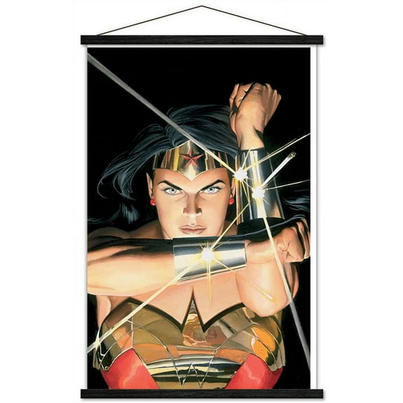 DC Comics - Wonder Woman - Alex Ross Portrait Wall Poster with Wooden Magnetic Frame, 22.375" x 34"