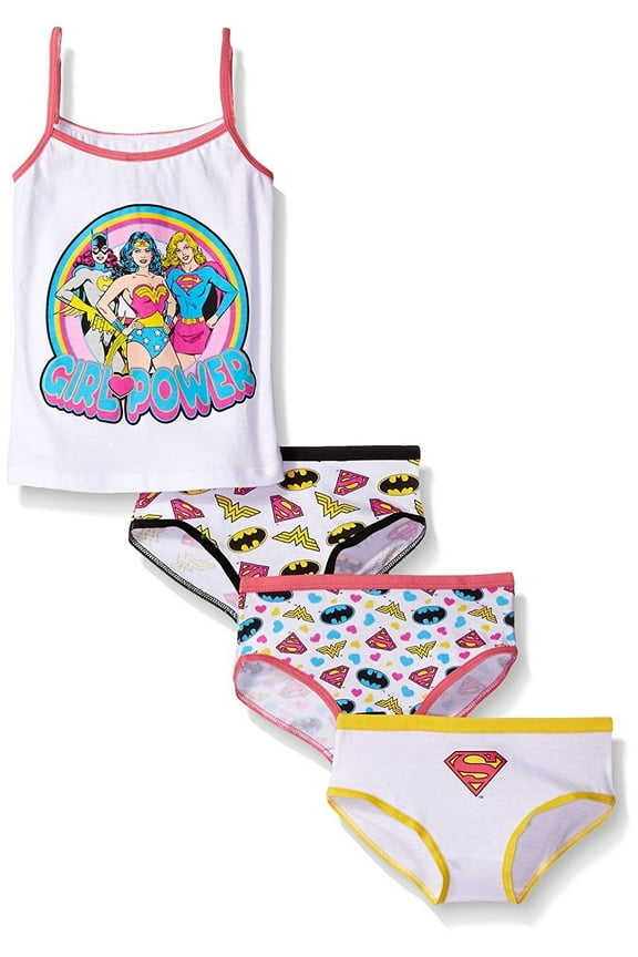 Wonder Woman; Batgirl; Superwoman, Girls' 3-Pack Underwear and Tank Set