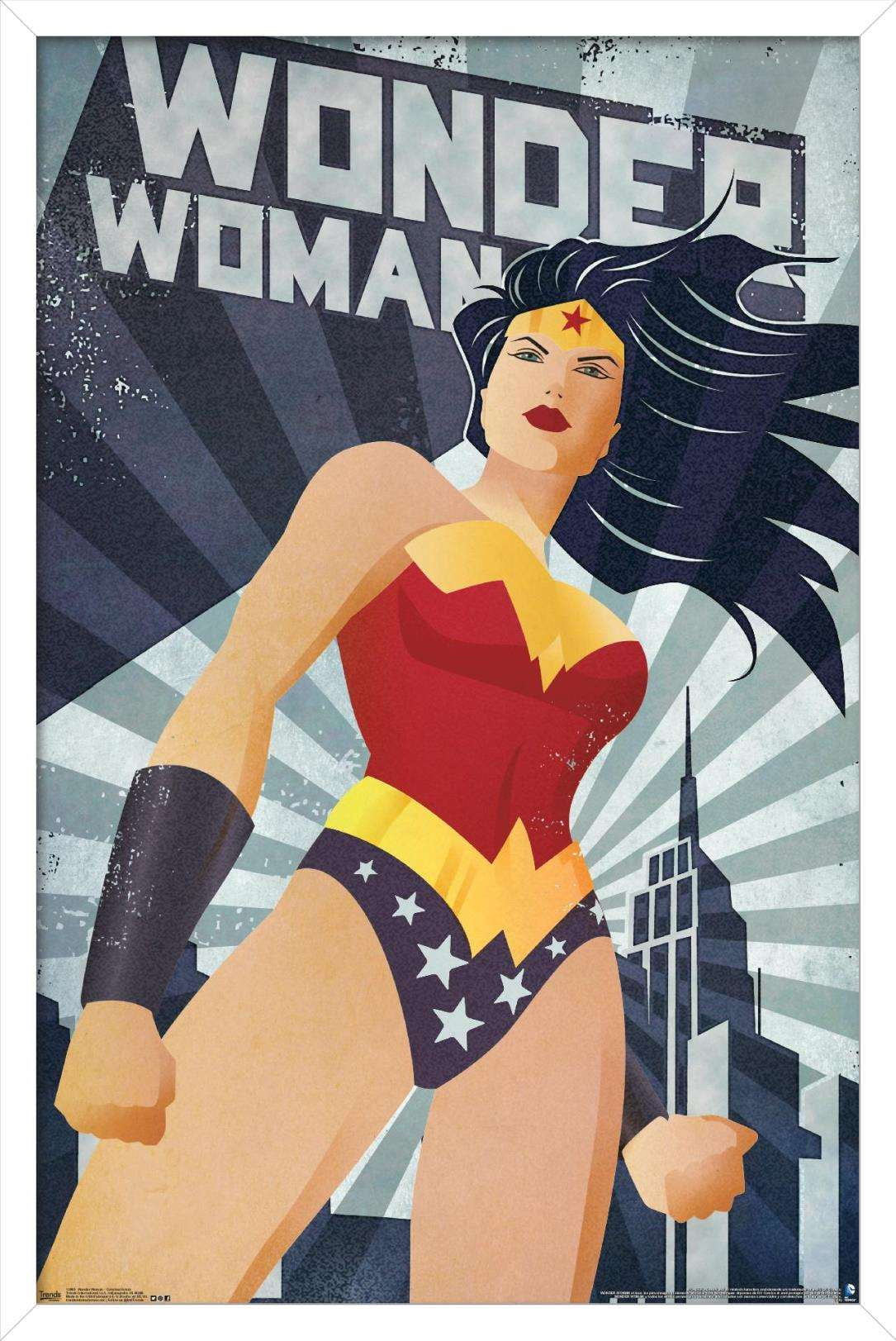 DC Comics - Wonder Woman - ConstructiVism Wall Poster, 14.725" x 22.375", Framed