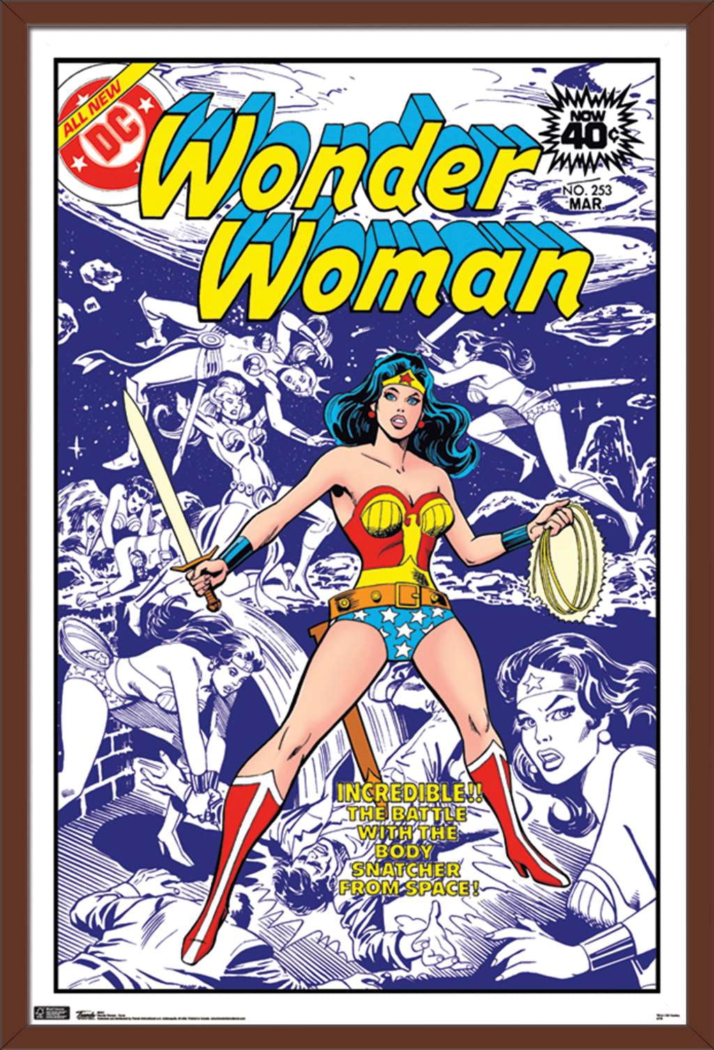 DC Comics - Wonder Woman - Cover Wall Poster, 22.375" x 34", Framed