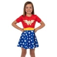 thumbnail image 1 of DC Comics Wonder Woman Dress Girls' Character Inspired Kids Cosplay Skater Dress, 1 of 4