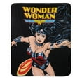 thumbnail image 1 of DC Comics Wonder Woman Flight Fleece Throw Blanket, 50" x 60", Black, 1 of 3